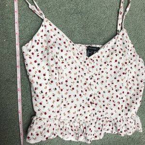 Forever 21 floral very cropped top